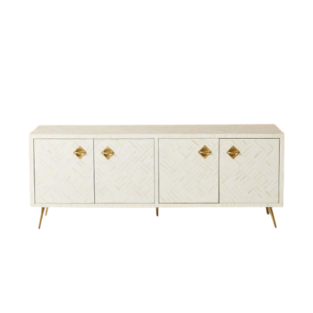Vintage Luxe White Media Unit