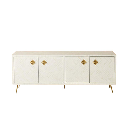 Vintage Luxe White Media Unit