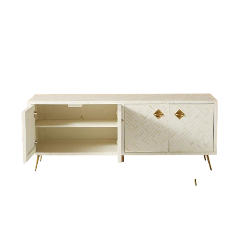Vintage Luxe White Media Unit