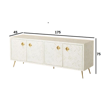 Vintage Luxe White Media Unit