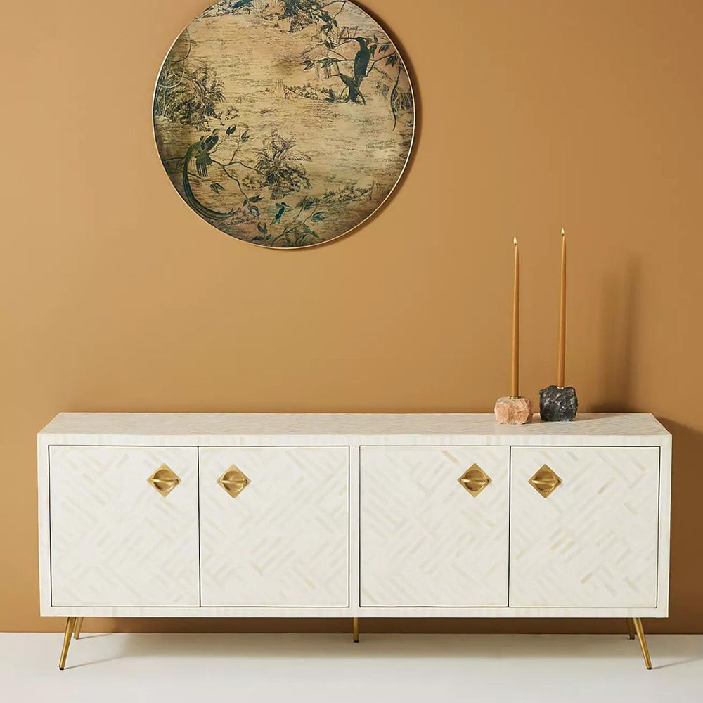 Vintage Luxe White Media Unit