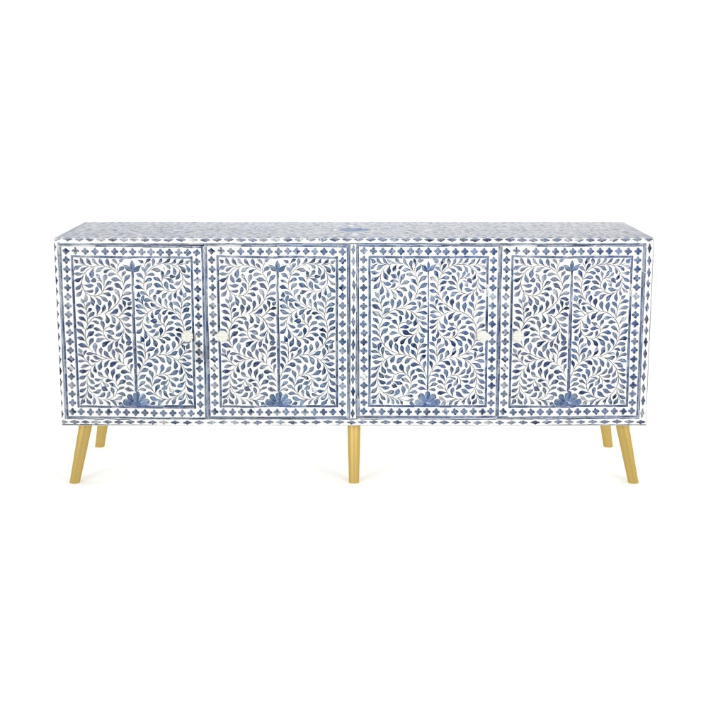 Vintage Luxe Blue & White Media Unit