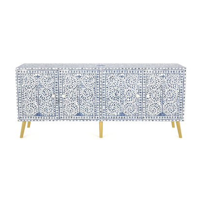 Vintage Luxe Blue & White Media Unit