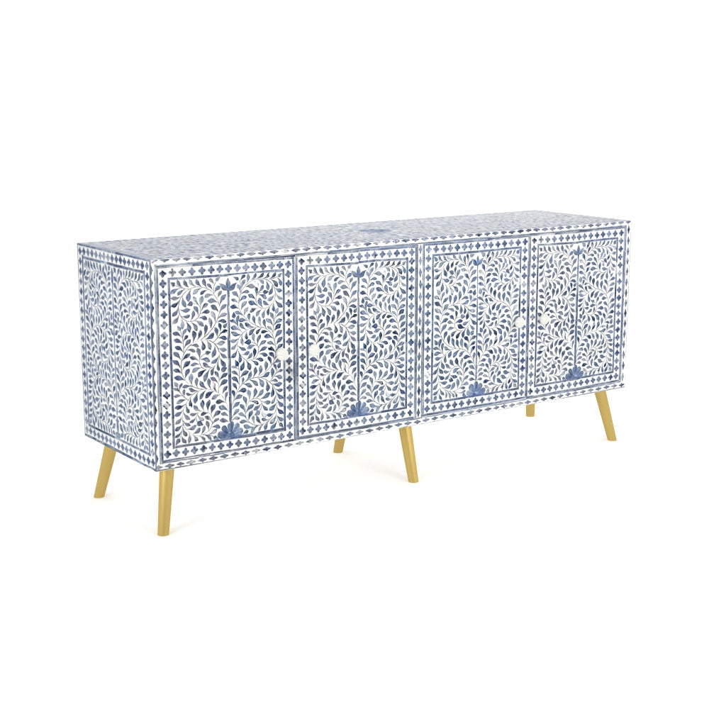 Vintage Luxe Blue & White Media Unit