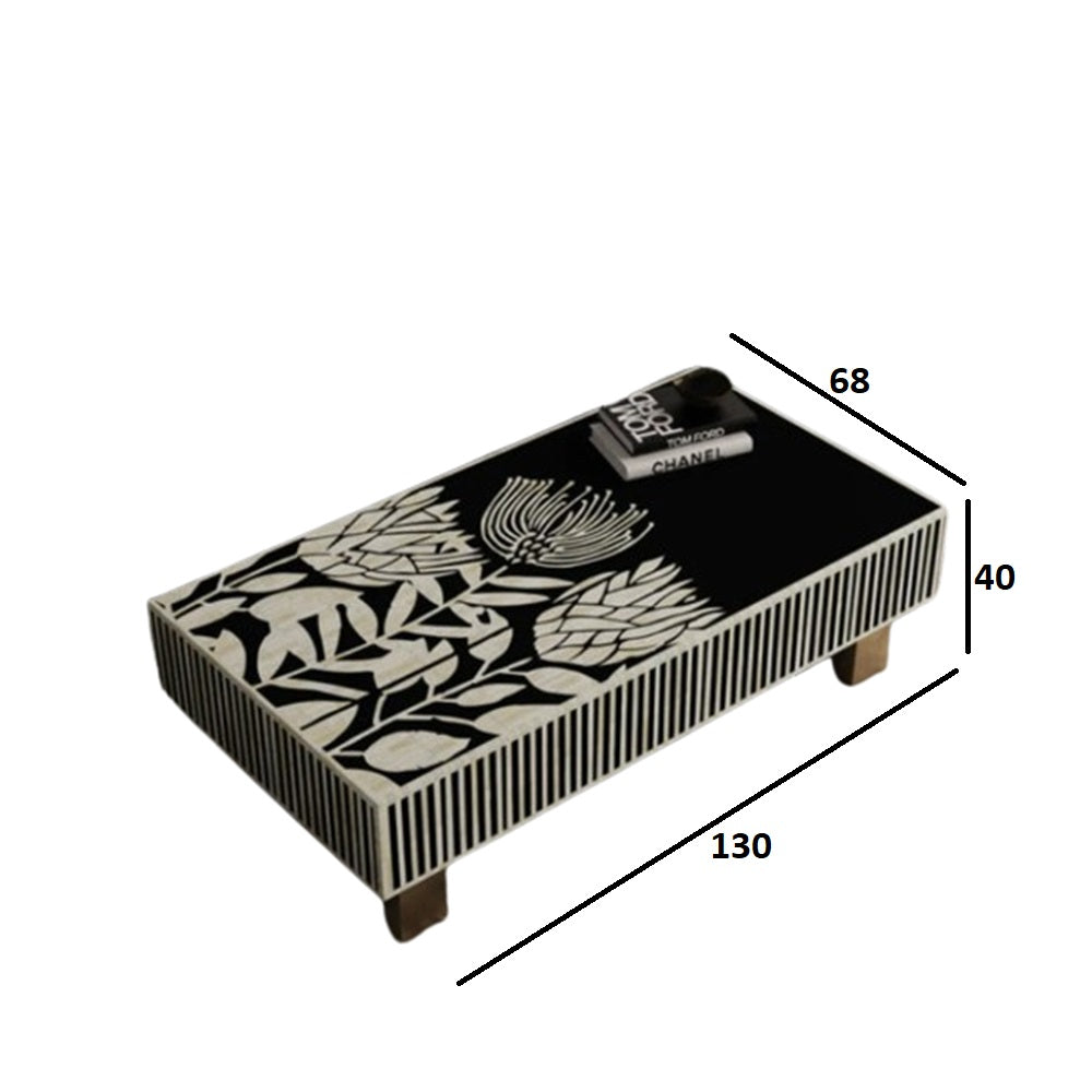 Eternal Bloom Black Coffee Table