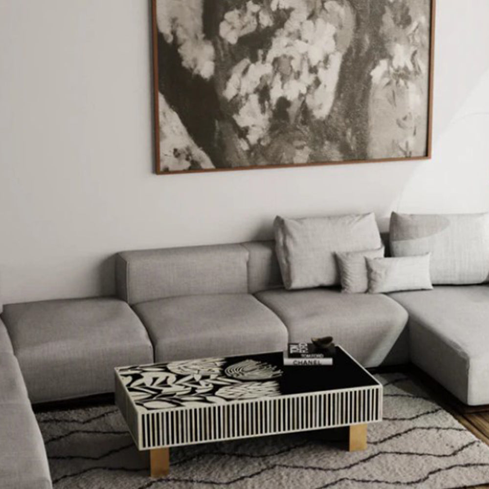 Eternal Bloom Black Coffee Table
