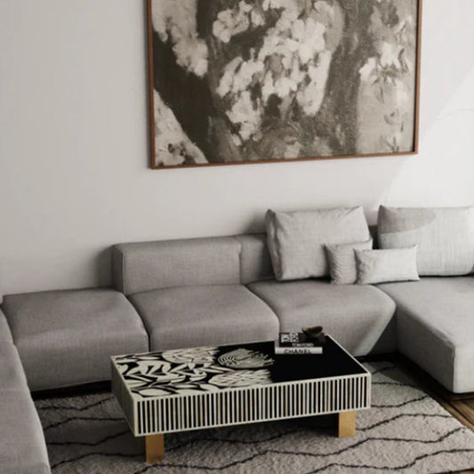 Eternal Bloom Black Coffee Table