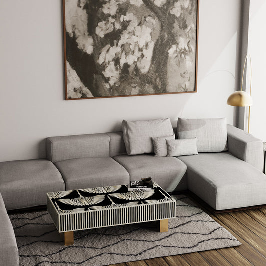Eternal Bloom Black Coffee Table