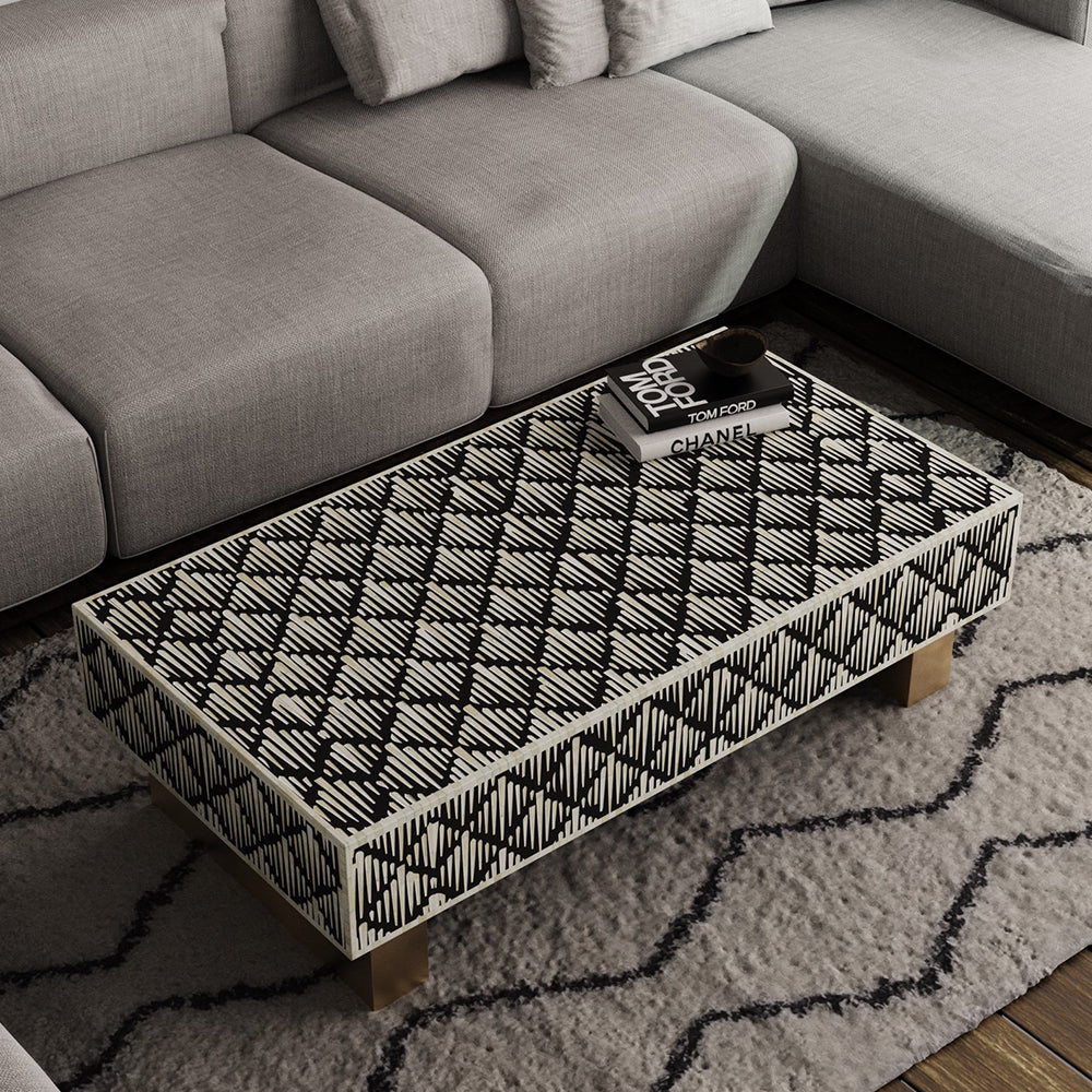 Eternal Bloom Black Coffee Table