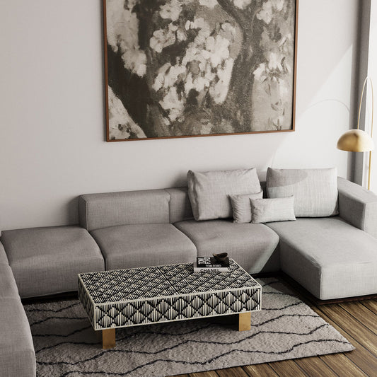 Eternal Bloom Black Coffee Table