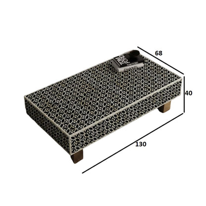 Eternal Bloom Black & White Coffee Table