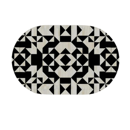 Chevron Charm White & Black Coffee Table