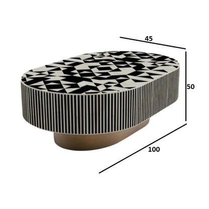 Chevron Charm White & Black Coffee Table