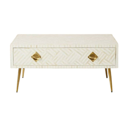 Vintage Charm White Coffee Table