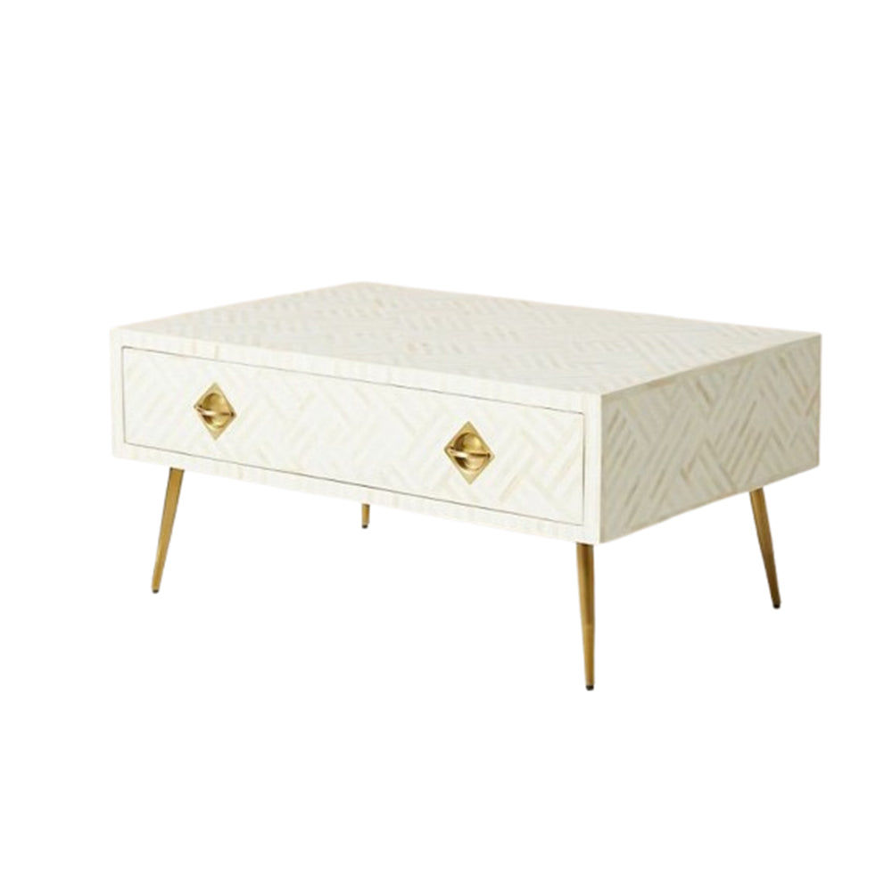 Vintage Charm White Coffee Table