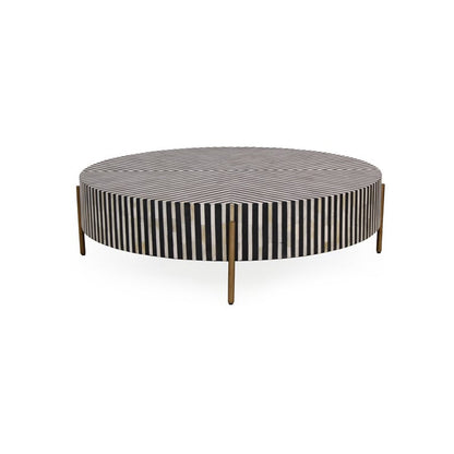 Ivory Mosaic Black Coffee Table