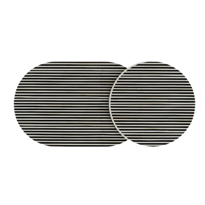 Chevron Charm Black Coffee Table set of 2