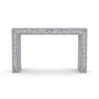 Luxe Bone Pattern Grey Console Table