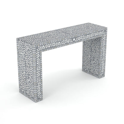 Luxe Bone Pattern Grey Console Table