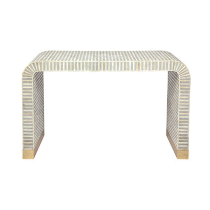 Artisanal Chevron Light Grey Console Table