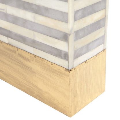 Artisanal Chevron Light Grey Console Table
