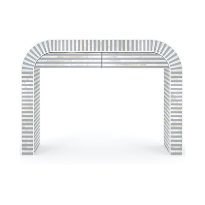 Artisanal Chevron Dark Grey Console Table