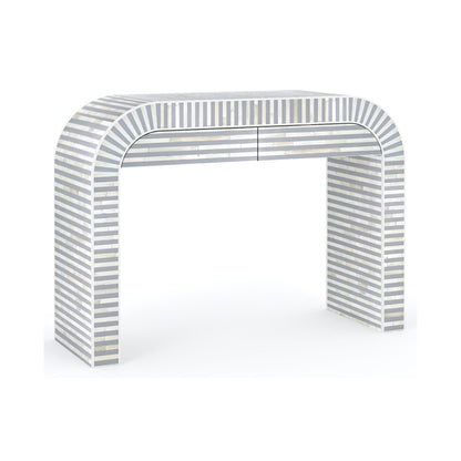 Artisanal Chevron Dark Grey Console Table