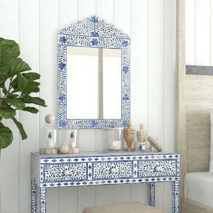 Midnight Bloom Inlay Blue Mirror