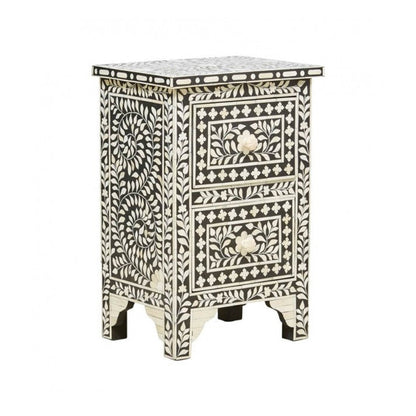 Starry Elegance Bone Inlay Bedside Table