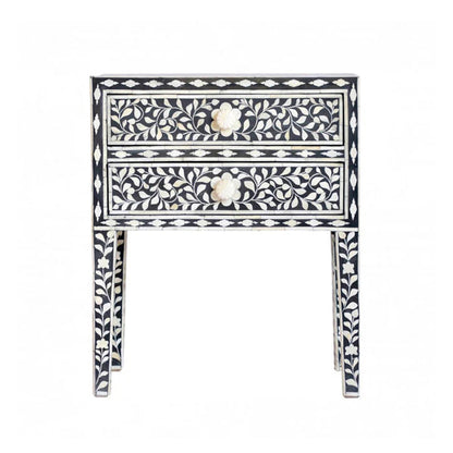 Starry Elegance Bone Inlay Bedside Table