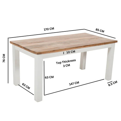 Pure Life Dining Table With 6 Seater Chair