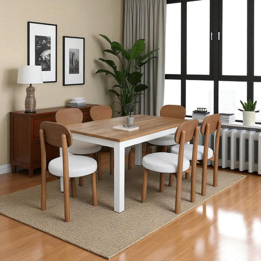 Pure Life Dining Table With 6 Seater Chair