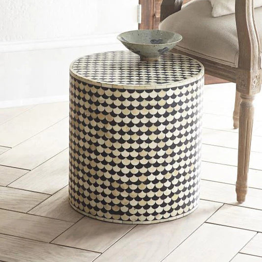 Vintage Bloom Black EndTable