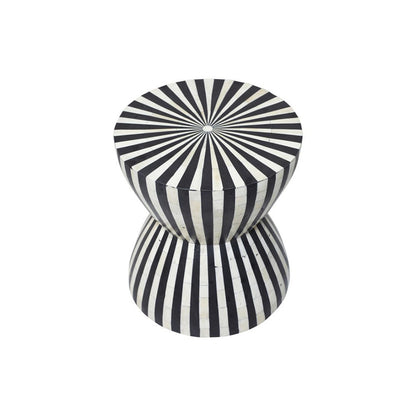 Ethereal Charm Black & White End Table