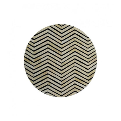 Regal Petal Inlay Black End Table