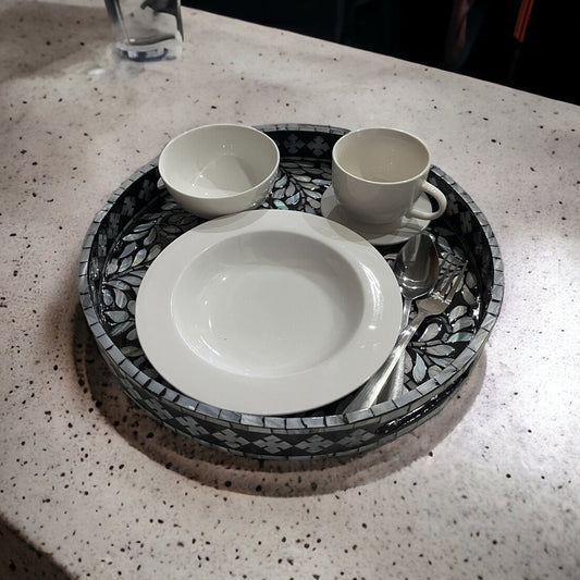 Stylish Decor Black Tray