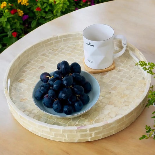 Stylish Decor White Tray