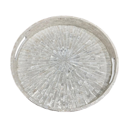 Stylish Decor Cream White Tray