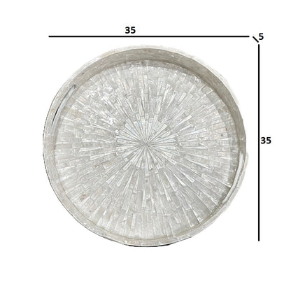 Stylish Decor Cream White Tray