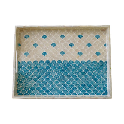 Indian Hub Design Blue & White Tray