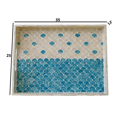 Indian Hub Design Blue & White Tray