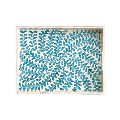 Indian Hub Design Green & White Tray