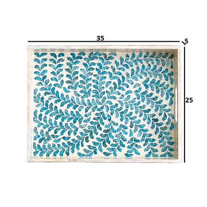 Indian Hub Design Green & White Tray