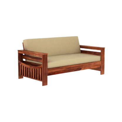 Traditional Sattled Arm Wooden Sofa Set  in 3+1+1 Seating