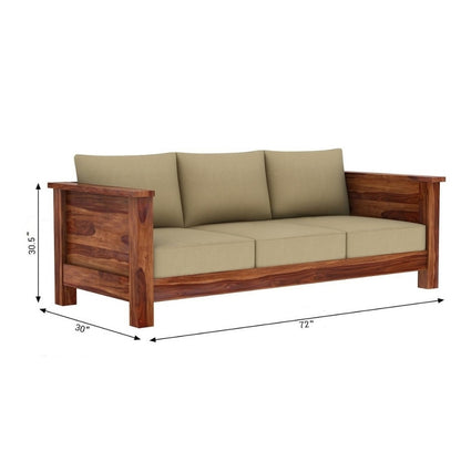Classic Arm Design Wooden Sofa Set in 3+1+1 Seating