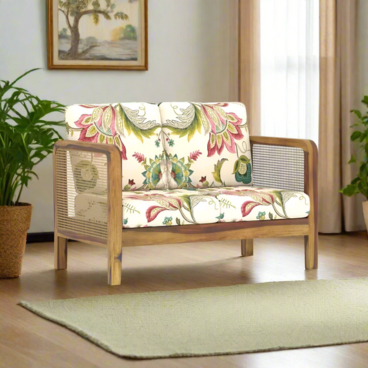 Compact & Classic – The Perfect Wooden Sofa for Any Space