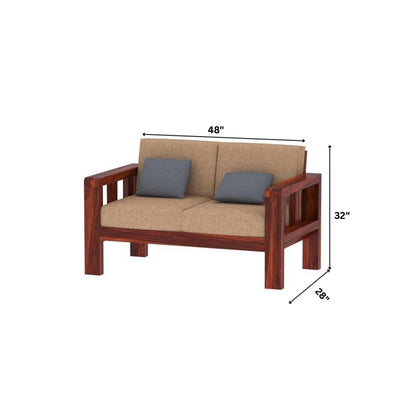 Heritage-Inspired Wooden Sofa Set in 3+1+1 Seating