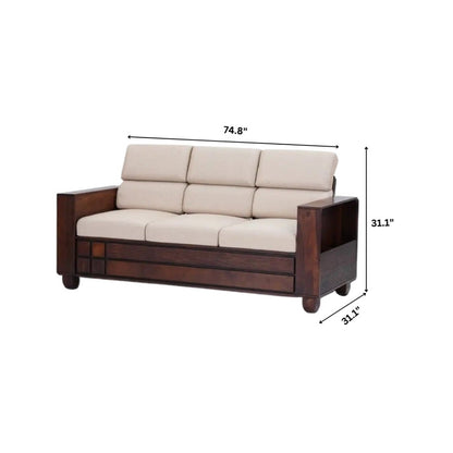 Shaantika Wooden Sofa Set in 3+1+1 Seating