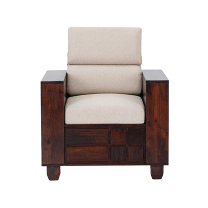 Shaantika Wooden Sofa Set in 3+1+1 Seating