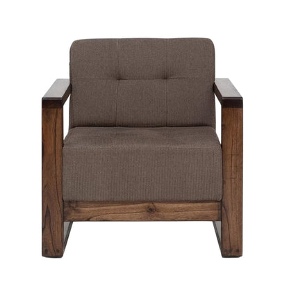 Button-Tufted 3-Seater Couch ooden Sofa Set in 3+1+1 Seating